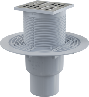 Сливной трап AlcaPlast 105 ? 105/50мм решетка - хром APV201