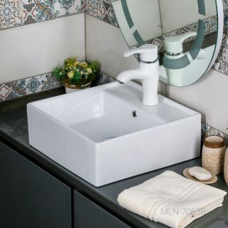 Накладная раковина Melana 7063B-805 40см белый