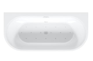 Акриловая ванна Riho Desire Back2Wall Glossy Sparkle System LED B089004005 180x84см с аэромассажем и подсветкой белый