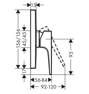 Смеситель для душа Hansgrohe Metropol 32565000S хром