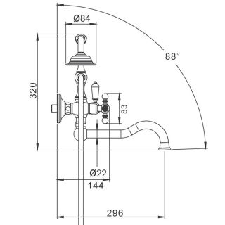 Смеситель для ванны Gappo G3289-6 золото