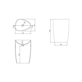 Раковина Allen Brau Infinity 4.21016.20  белая