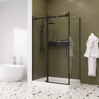 Душевой уголок Cerutti SPA CEZA'S120 черный 120х90