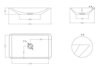 Накладная раковина Salini Callista 03 S-Stone 1101207SM 58см белый матовый