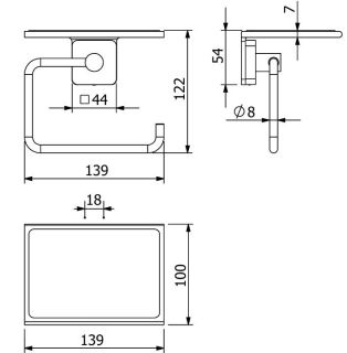 Держатель туалетной бумаги Kludi Vela S 25971N5 брашированный никель