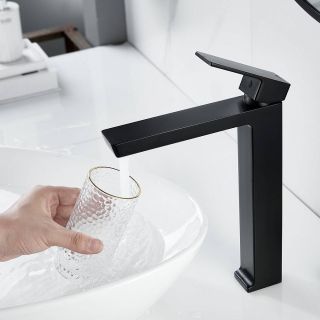 Смеситель для раковины Rose R1811H-1 чёрный матовый