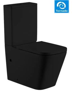 Унитаз напольный SantiLine SL-5028MB безободковый чёрный матовый