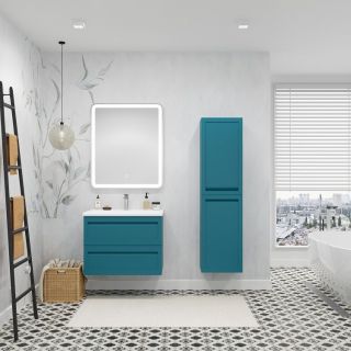 Шкаф подвесной Art&Max Platino 40x150см бирюзовый матовый AM-Platino-1500-2A-SO-TM