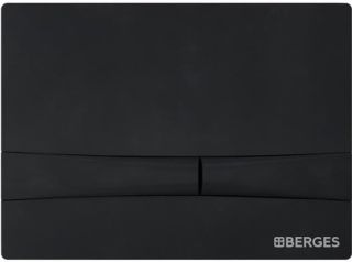 Комплект Berges 4в1 042451: инсталляция NOVUM кнопка F5 SoftTouch чёрная унитаз Strati Rimless сиденье Strati Slim SO