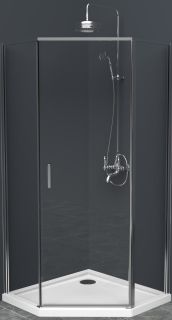 Душевой уголок BelBagno Uno 80см хром UNO-195-P-1-80-C-Cr