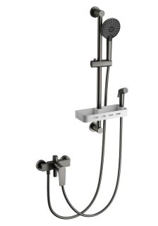 Смеситель для душа с гарнитуром Wonzon & Woghand WW-A31003-BGG тёмный графит