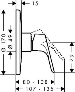 Смеситель для душа Hansgrohe Focus 31964000 хром