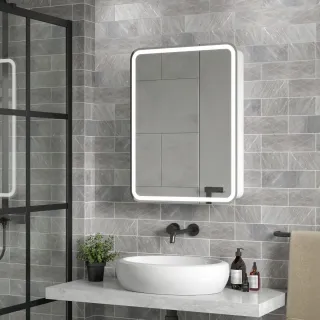 Зеркало-шкаф Reflexion Circle 60L RF2109SR с подсветкой 60х80