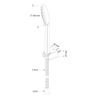 Душевая лейка Swedbe Calypso 5093 хром