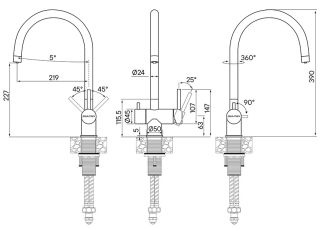 Смеситель для кухни Paulmark Heller He213218-418 чёрный металлик