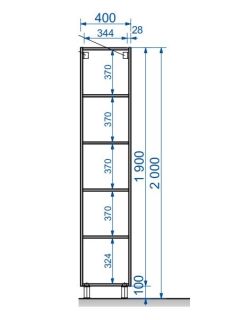Пенал напольный Эстет Dallas Luxe ФР-00001949 Л 40см белый