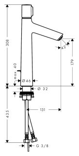 Смеситель Hansgrohe Тalis Select S 72044000 для раковины с д/к