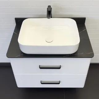 Тумба с раковиной Comforty Амстердам 75 00-00013775 подвесная Белая