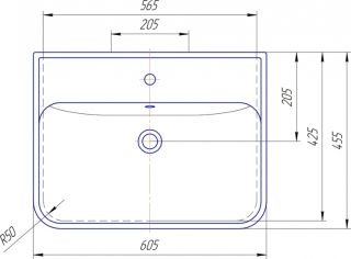 Мебельная раковина Kirovit Олимпия 4640021061152 60см белый