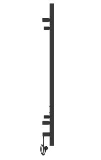 Полотенцесушитель электрический Laris Флавиа 73207658 левый П9 20x80см чёрный муар