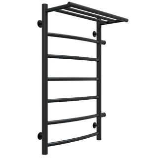 Полотенцесушитель водяной Laris Классик 73208026ЧМ правый с полкой П7 50x80см чёрный матовый