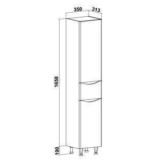 Пенал Runo правый Афина 35 (00-00001173)