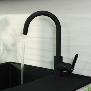 Смеситель для кухни IDDIS Cuba с каналом для фильтрованной воды чёрный матовый CUBBLFJi05