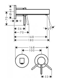 Смеситель Hansgrohe Finoris 76051670  для раковины