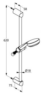 Душевой комплект Kludi Pure&Easy 3в1 376850565 хром