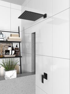 Кронштейн для верхнего душа Paini 50PZ745QQ35 30см чёрный матовый