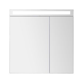 Зеркальный шкаф Dreja.Rus MAX 80 с LED-освещением, белый глянец