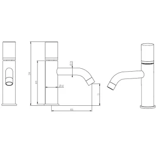 Смеситель для раковины Boheme Stick 121-W-MR-WHITE белый/белый мрамор