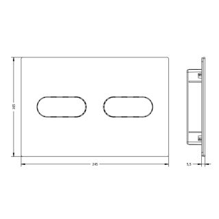 Клавиша смыва ArtCeram INOX 711.000.BG нержавеющая сталь
