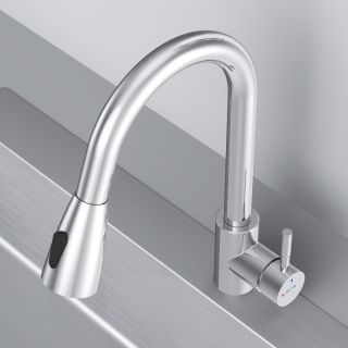 Смеситель для кухни Am.Pm X-Joy S F85B07500 с выдвижным изливом хром