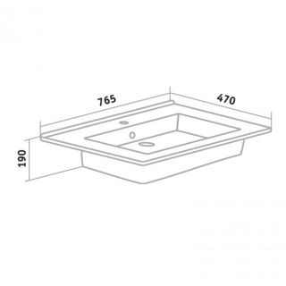 УМЫВАЛЬНИК RUNO мебельный Kirovit Оскар 75 (00-00001022)