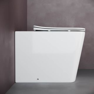 Приставной унитаз Ceramica Nova Cubic CN1809 безободковый белый