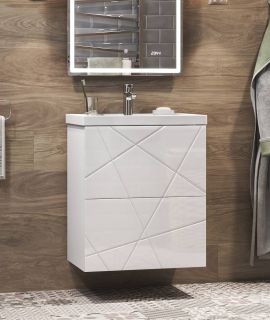 Тумба под раковину напольная Vigo Geometry tn.bsf.GEO.FOS.50.2Y 50 см белый