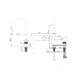 Мойка D6846B+6 Melana ProfLine 3,0/215 графит