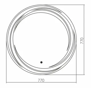 Зеркало с подсветкой Aquanika Round AQR7777RU34 77 см