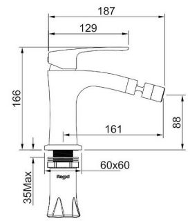 Смеситель для биде Raglo R01.50 хром