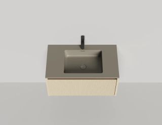 Подвесная тумба Salini Domino 27D108F 80см эмаль/фрезерованный фасад