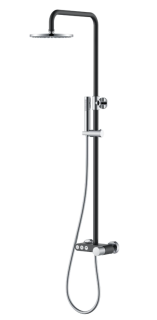 Душевая стойка Boheme Stick 128-BCR.2 чёрный/хром