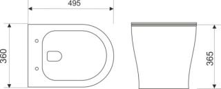 Унитаз подвесной Aquanika Basic Rim AQB101-00 безободковый с сиденьем микролифт белый
