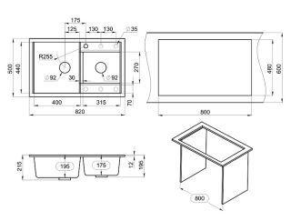 Мойка кухонная Granula 8201, ПИРИТ