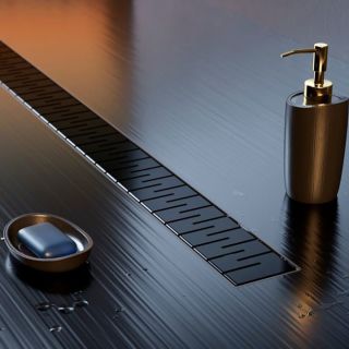 Душевой лоток Paini Medium CH550MC 55см чёрный матовый