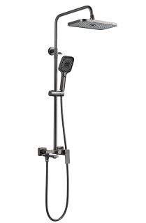 Душевая стойка Shevanik S9636T оружейная сталь