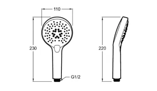 Душевая лейка Jacob Delafon Metro E24319-CP хром