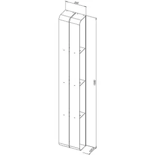 Полка Aquanet Магнум 326459 130 см чёрный матовый