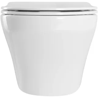 Унитаз подвесной ArtMax Gina AM218CHR безободковый с сиденьем микролифт белый