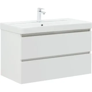 Тумба под раковину Aquanet Вега 316683 90 см белый глянец